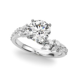 DIAMOND LEAF ENGAGEMENT RING