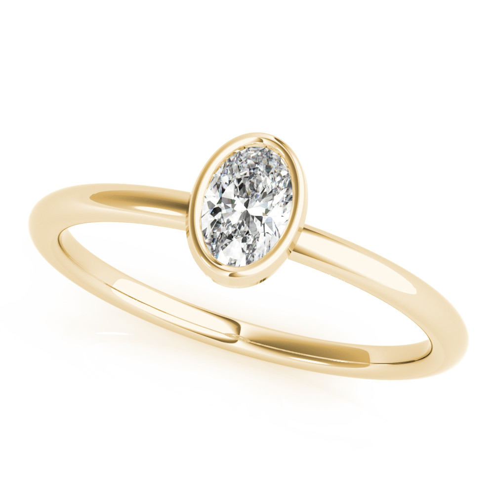 LAB GROWN DIAMOND SOLITAIRE STACK OVAL