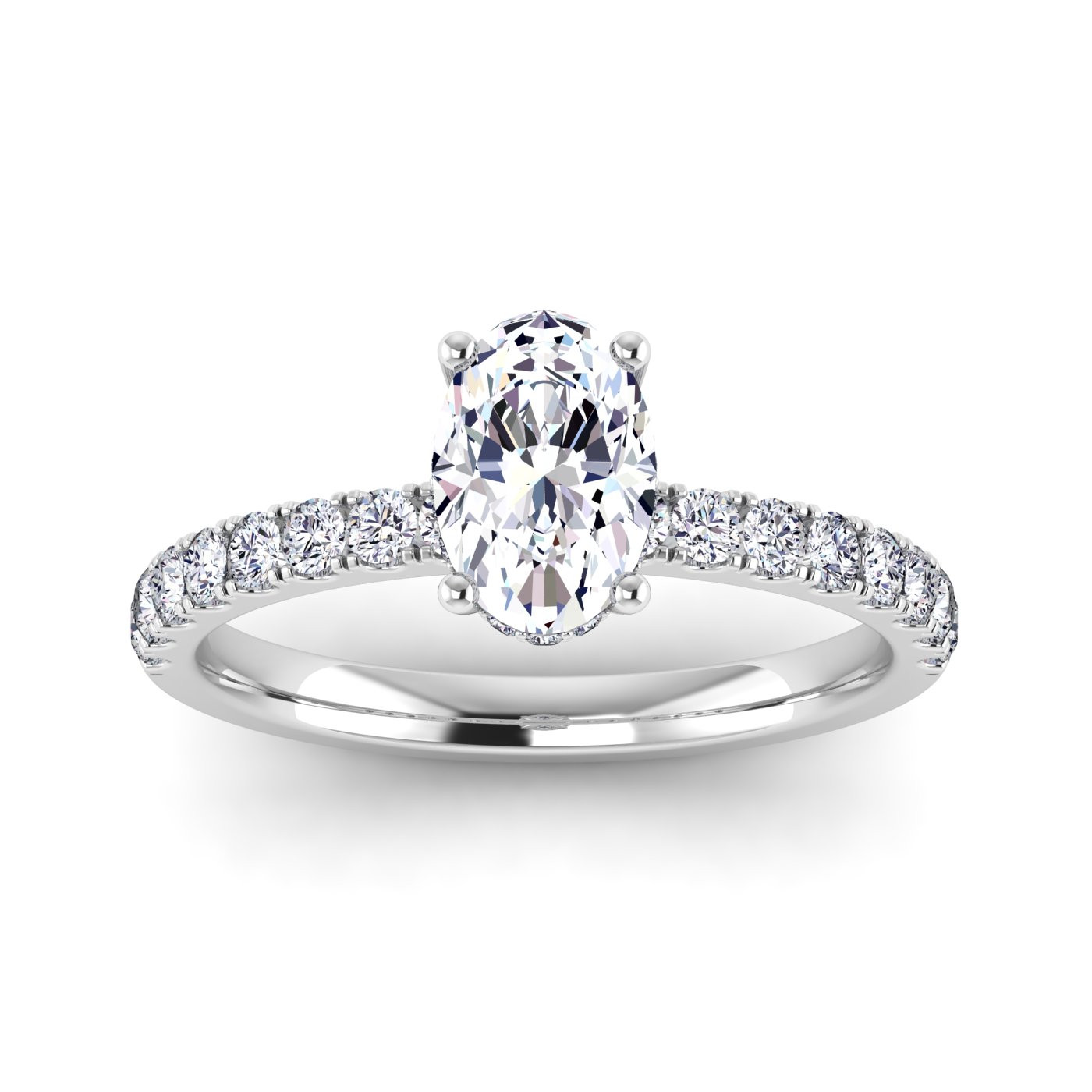 1/2CT CTR LAB OV SINGLE ROW RING