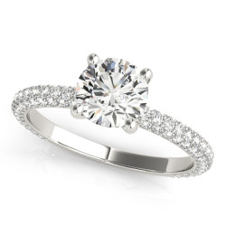 PAVE ENGAGEMENT RING WITH RD HEAD
