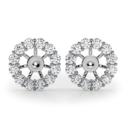 LAB GROWN DIAMOND EARRING JACKET FOR 1.0 CT